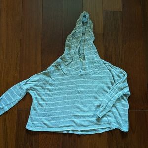 Slub Knit Cropped Top with Hood